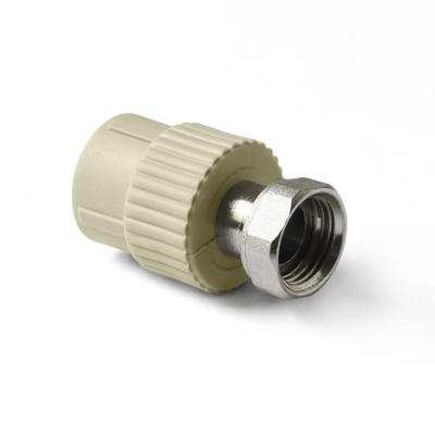 Муфта с накидной гайкой 32*1 1/4 (мет. штуцер) TEBO серый (10/50)