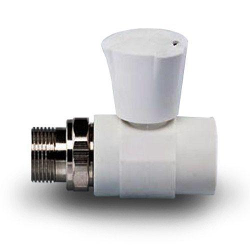 Вентиль для радиаторов 20*1/2 прямой TEBO белый (10/60)