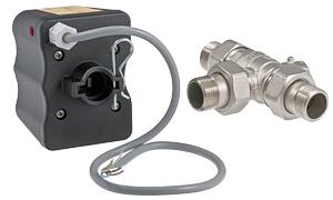 Кран VALTEC шар. трехход. (L) 1", с сервоприводом