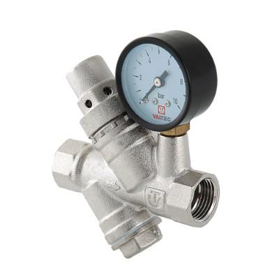 Редуктор давления с фильтром и манометром, от 2 до 5 бар 1/2" VALTEC 1/36