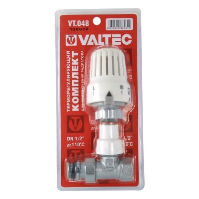 Клапан VALTEC с термостатической головкой для рад. прямой 1/2" 1/22