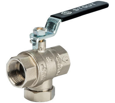 Кран шаровой STOUT с фильтром 1