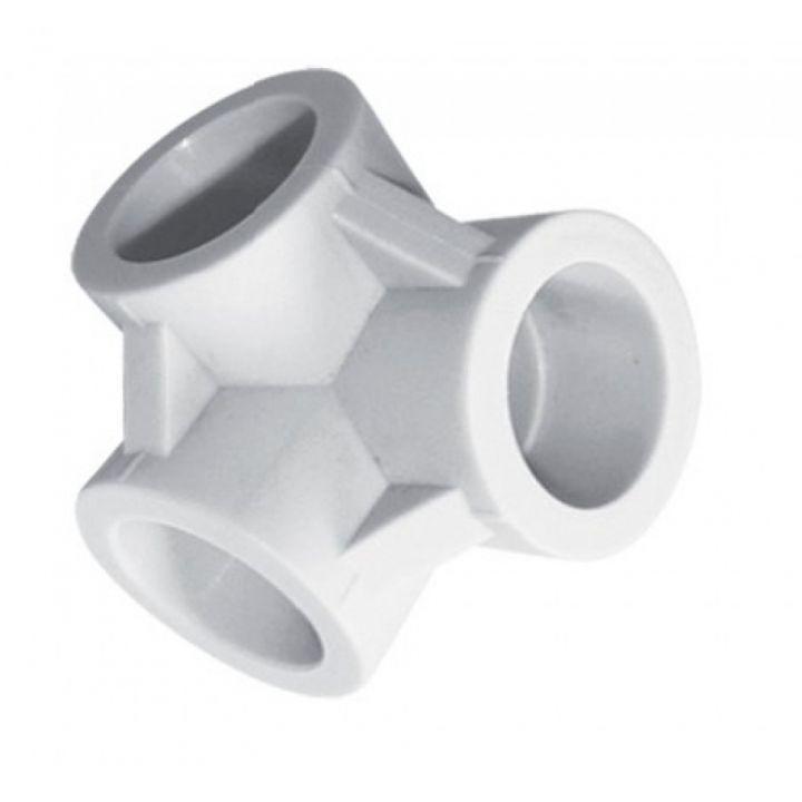 Тройник двухплоскостной 20 TEBO белый (50/400)