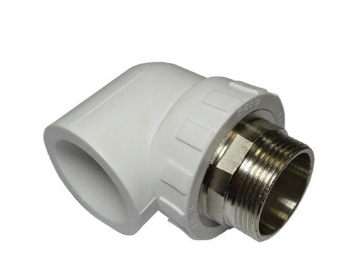 Угольник комб. НР 32*1 под ключ TEBO белый (10/40)