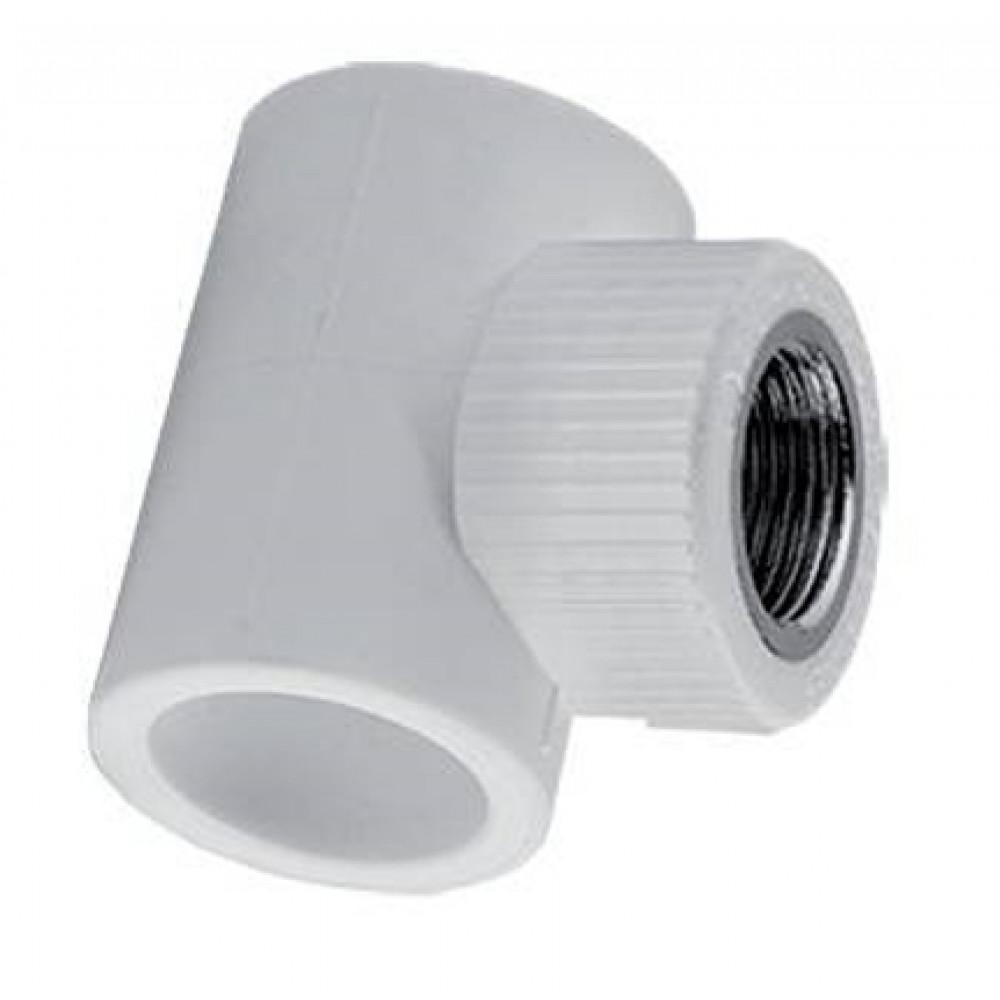 Тройник комб. ВР 20*3/4 TEBO белый (15/90)