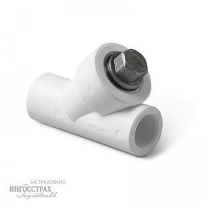 Фильтр сетчатый косой вн/вн 25 TEBO белый (10/50)