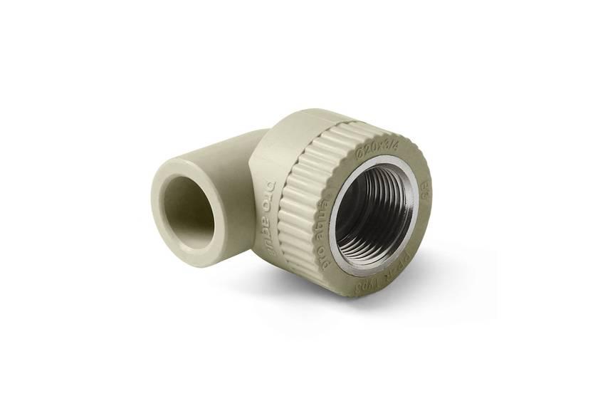 Угольник комб. ВР 20*3/4 TEBO серый (20/140)