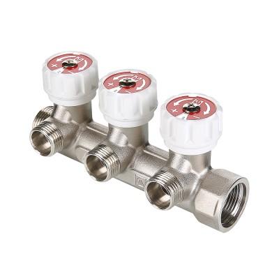Коллектор с регулирующими вентилями 3/4х2вых-1/2 нар VALTEC 1/30