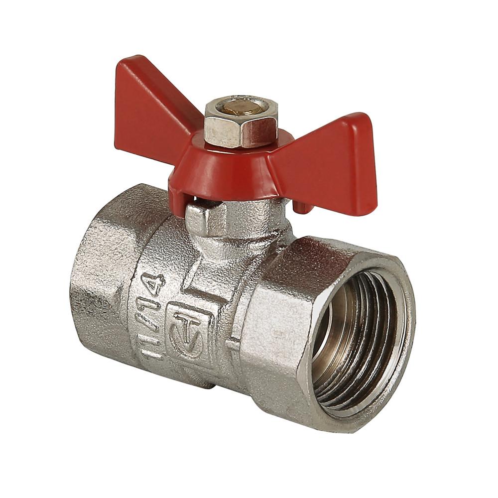 Кран VALTEC шар. COMPACT, рукоятка бабочка 1/2" вн.-вн. 20/320