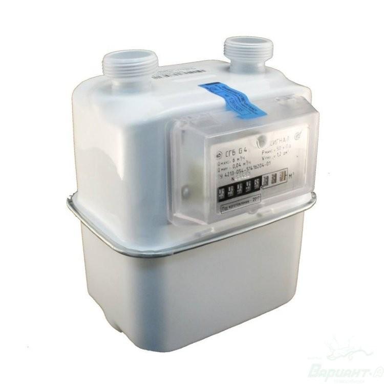 Счетчик газа Сигнал СГБ G2,5 М33*1,5 (110 мм) левый