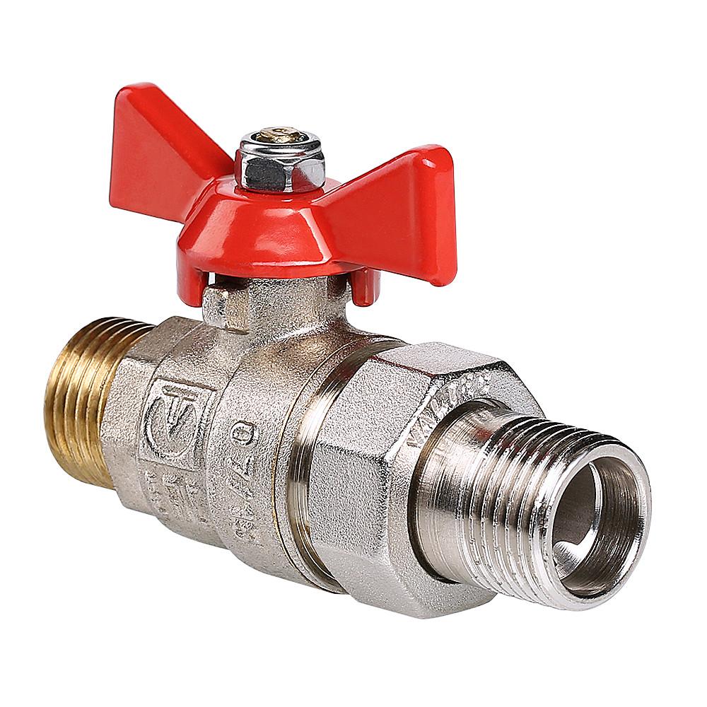 Кран VALTEC шар. BASE с полусгоном 1/2" нар.-нар. 10/60