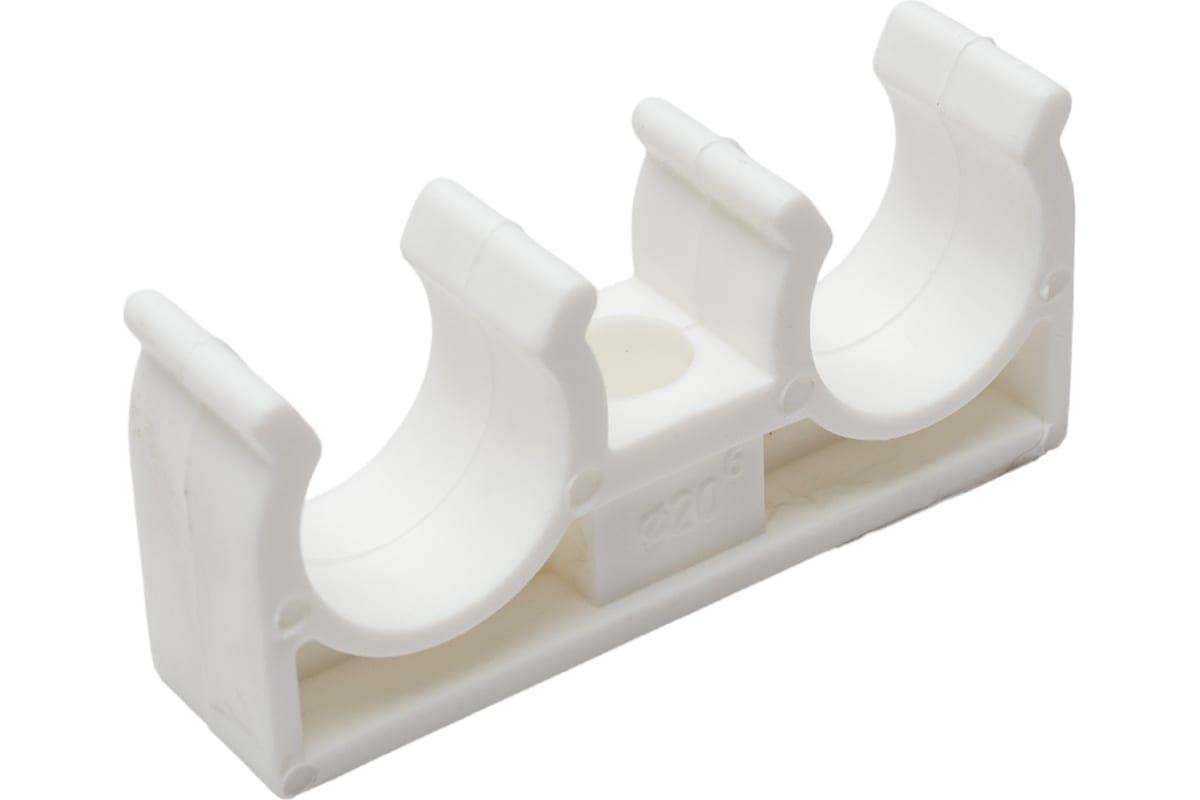 Опора 20 двойная TEBO белый (50/500)