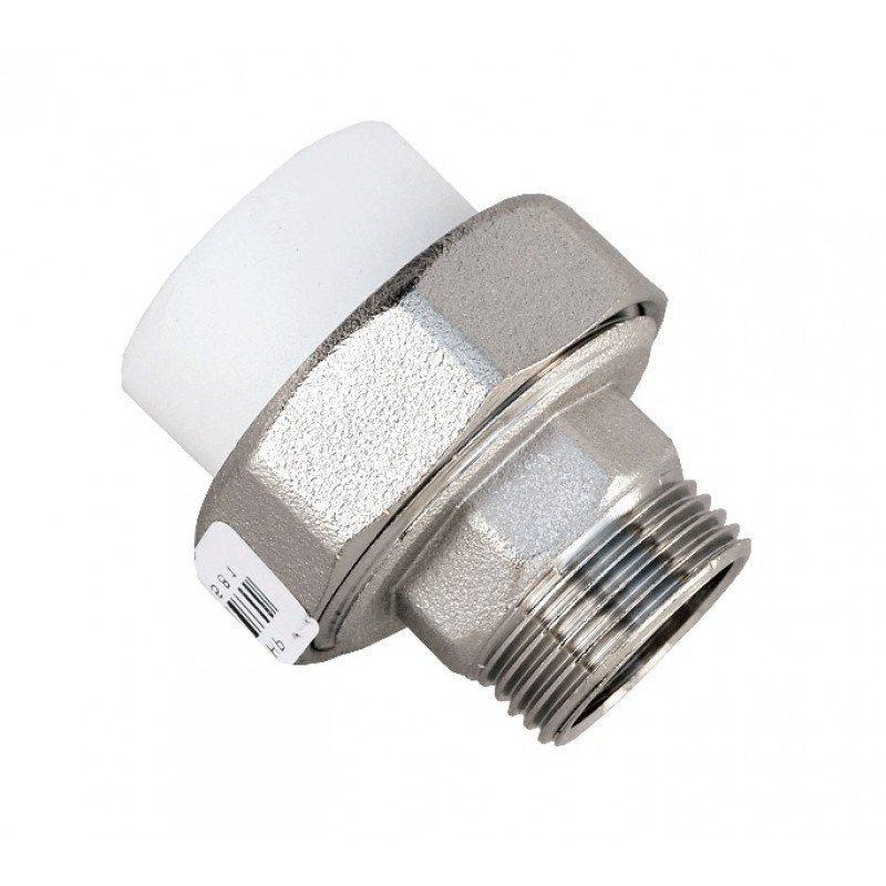 Муфта разъем. НР 20*3/4 TEBO белый (10/160)