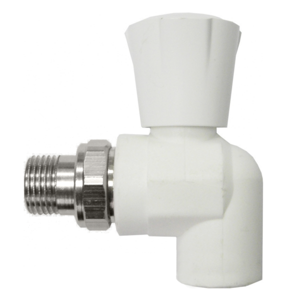 Вентиль для радиаторов 20*1/2 угловой TEBO белый (10/60)