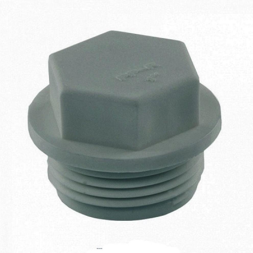 Заглушка резьбовая 20x1/2 TEBO серый (170/1700)