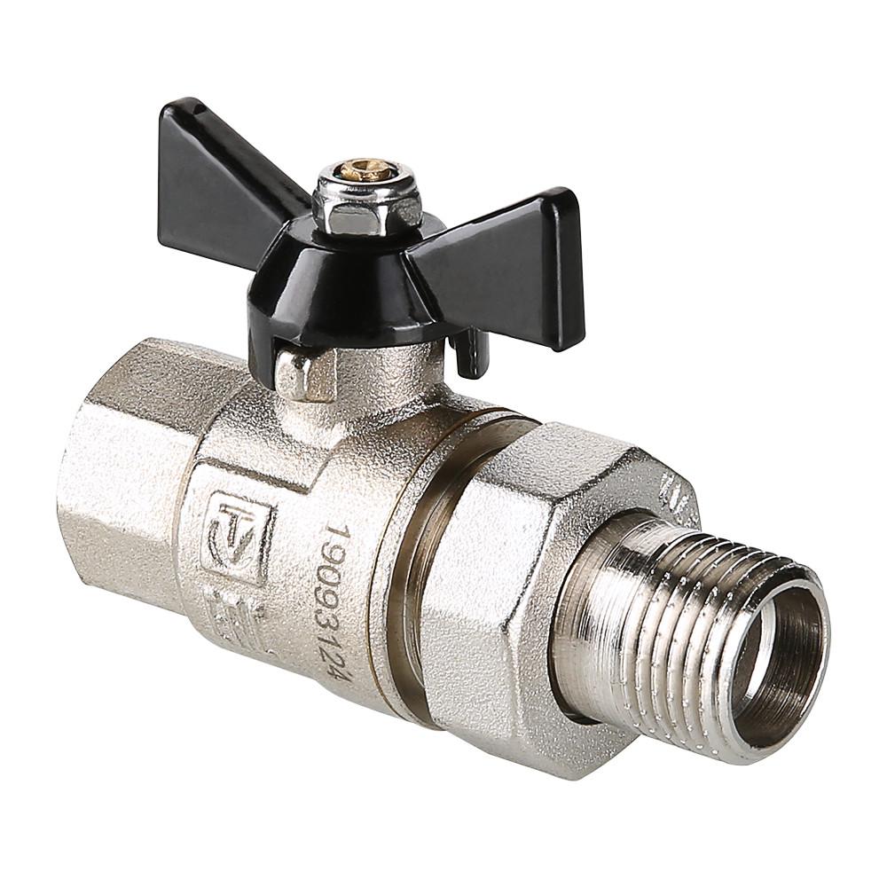 Кран VALTEC шар. PERFECT с полусгоном 1" вн.-нар. 5/20