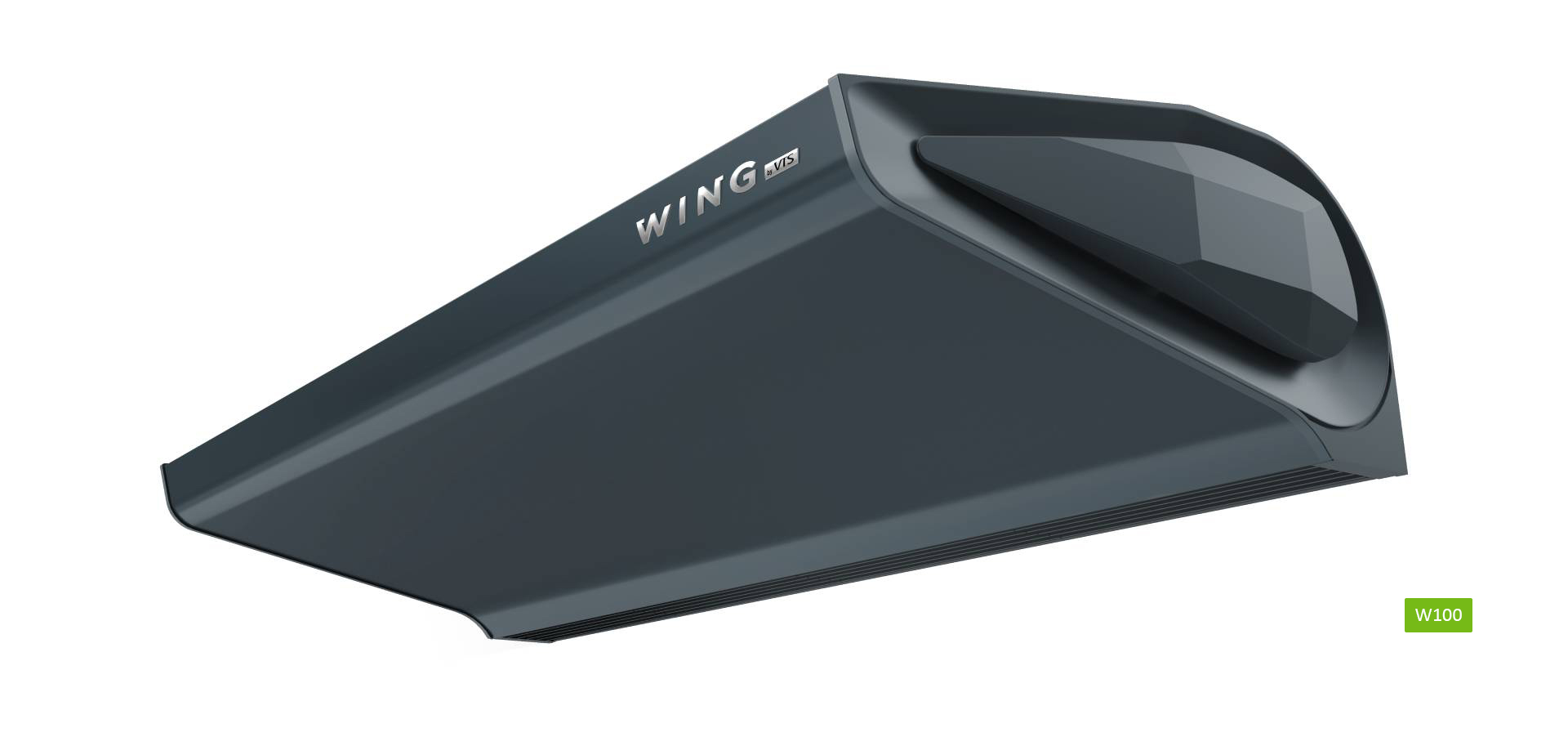 Тепловая водяная завеса WING II W100 EC, цвет серый (RAL 7016)