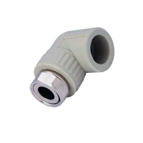 Угольник с накидной гайкой 32*1 1/4 (мет. штуцер) TEBO серый (10/40)