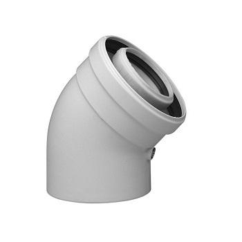Отвод коаксиальный 45° d60/100мм VARMA А-005