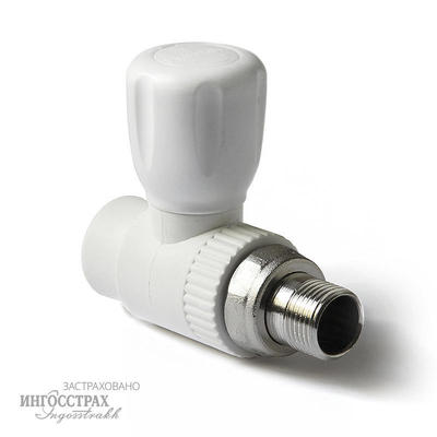 Кран шаровой для радиаторов 25*3/4 прямой TEBO белый (5/50)