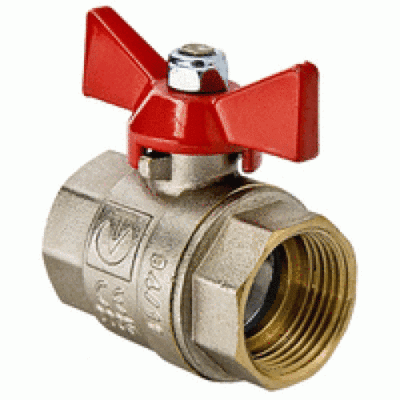 Кран шар. BASE, рукоятка бабочка 1" вн.-вн. VALTEC 6/90