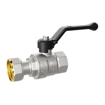Кран шаровой водяной LD Pride 1/2" В-с накидной гайкой ручка черный (14)