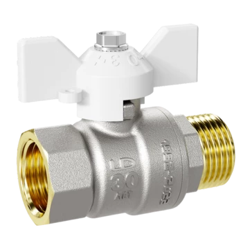 Кран шаровой водяной LD Pride 1 1/4" ВН бабочка белый (6)