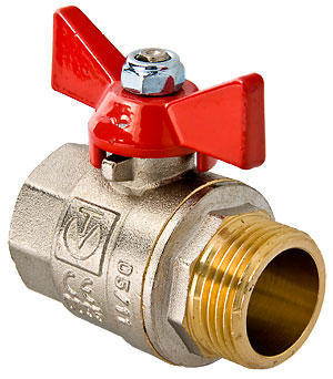 Кран шар. BASE, рукоятка бабочка 1/2" вн.-нар. VALTEC 12/192