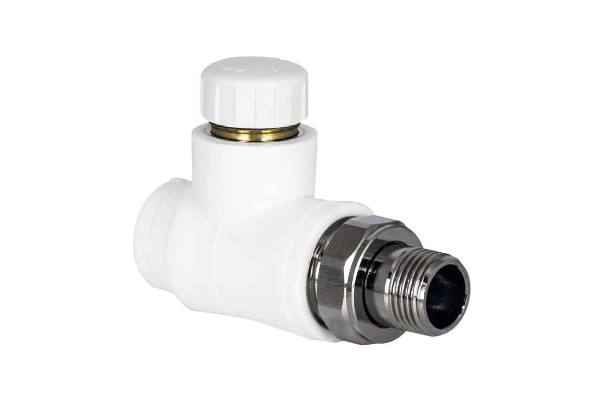 Термоклапан прямой для радиатора 25x3/4 TEBO белый (8/48)