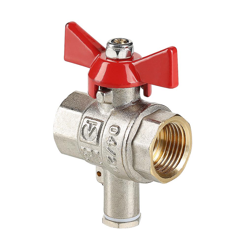 Кран VALTEC шар. для подкл. датчика темп., 1" 8/64