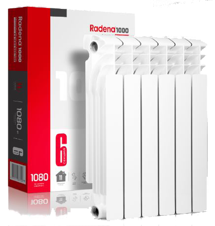 Биметаллический радиатор Radena CS 1000 500/100 4 секций