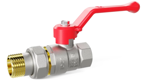 Кран шаровой водяной LD Pride 1/2" В-ГШ (американка) ручка красный (10)