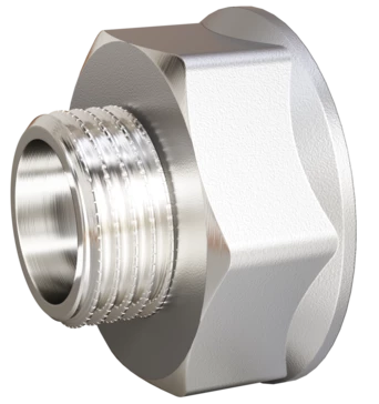 Переход LD DN15х10 (1/2"ВР х 3/8"НР) латунь никель (160шт.)