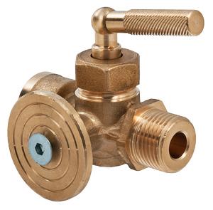 Кран VALTEC для маном. трехход. с фланцем 1/2" 1/50