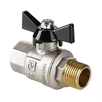 Кран VALTEC шар. PERFECT, рукоятка бабочка 1/2" вн.-нар. 11/66