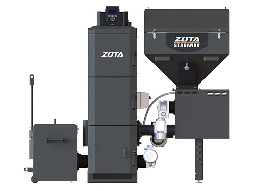 Твердотопливный котел ZOTA Stahanov Black 35