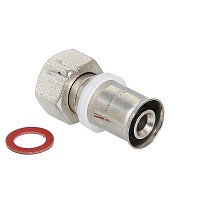 Соединитель пресс с накидной гайкой 26х1" VALTEC 5/70