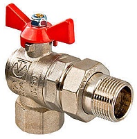 Кран шар. BASE угловой с полусгоном 3/4" вн.-нар. VALTEC 8/64