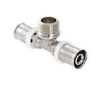 Тройник пресс с переходом на нар. р. 20х1/2"х20 VALTEC 10/60