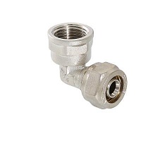 Угольник VALTEC обжимной с переходом на вн. р. 26х3/4" 5/45